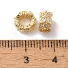 Long-Lasting Plated Brass Micro Pave Clear Cubic Zirconia European Beads KK-K381-18A-G02-2