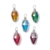 Electroplate Glass Pendants PALLOY-JF03208-1