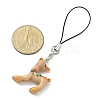 Christmas Theme Sika Deer Resin Mobile Straps HJEW-JM04057-3
