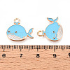 Marine Animals Alloy Enamel Pendants ENAM-T022-34B-3