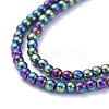 Electroplate Glass Beads Strands EGLA-K014-A-FP10-4