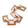 Imitation Gemstone Style Acrylic Handmade Rectangle Link Chains AJEW-JB00518-2