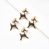 20Pcs Light Gold Alloy Enamel Pendants ENAM-YW0001-73D-1