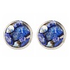 Flat Round with Mixed Gemstone Chip Beads Stud Earrings for Girl Women EJEW-JE04669-6