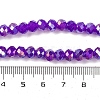 Baking Electroplate Glass Beads Strands X-DGLA-A039-J10mm-B05-4