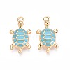 Alloy Enamel Pendants PALLOY-T092-26G-06-1