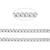 304 Stainless Steel Faceted Curb Chains CHS-G027-02P-2