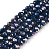 Electroplate Glass Beads Strands EGLA-A044-P3mm-B16-1