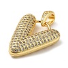 Brass Micro Pave Cubic Zirconia Pendants KK-E061-03G-22-2