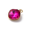 316 Stainless Steel Faceted Glass Pendants STAS-K258-47G-3