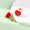 Brass Micro Pave Cubic Zirconia Stud Earrings LS-EJEW-D328-01G-03-3
