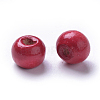 Dyed Natural Wood Beads WOOD-Q006-8mm-01-LF-2
