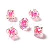 Two Tone UV Plating Rainbow Iridescent Acrylic Beads TACR-D010-04-2