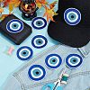 Evil Eye Pattern Cloth Computerized Embroidery Iron On/Sew On Patches LS-PATC-WH0011-14-5