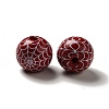 Halloween Printed Spider Webs Colored Wood European Beads X1-WOOD-K007-04E-3