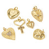 6Pcs 6 Styles Brass Pendants KK-TA0002-23-2