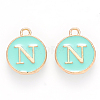 Golden Plated Alloy Enamel Charms ENAM-S118-05N-1