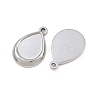 304 Stainless Steel Pendant Cabochon Settings STAS-L303-31P-2