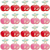 40Pcs 2 Colors Light Gold Plated Alloy Enamel Pendants FIND-SC0013-20-1
