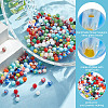 4 Strands Handmade Millefiori Glass Round Bead Strands LAMP-GO0001-13-5
