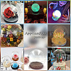   6 Sets 3 Style Iridescent Glass Dome Cover DJEW-PH0001-26A-6