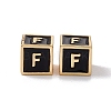 Rack Plating Brass Enamel Beads KK-B060-04G-01F-2