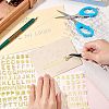 Olycraft 12 Sheets 6 Styles Waterproof Hot Stamping Plastic Self-adhesive Label Stickers DIY-OC0009-70-3