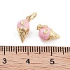 Rack Plating Brass Enamel Charms X1-KK-G512-19C-G-3
