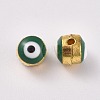 Alloy Enamel European Beads LS-ENAM-WH0047-14B-1