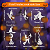 SUNNYCLUE 10Pcs 5 Style Halloween 201 Stainless Steel Big Pendants STAS-SC0005-17-2