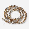 Electroplate Transparent Glass Beads Strands EGLA-A034-T4mm-M07-2