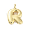 Rack Plating Brass Balloon Letter Pendants KK-C050-01G-R-1