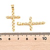 Easter Brass Micro Pave Clear Cubic Zirconia Pendants ZIRC-F148-14F-G-3