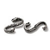 Tibetan Style 304 Stainless Steel S Shaped Snake Clasps STAS-K250-06-3
