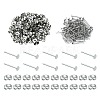 100Pcs 304 Stainless Steel Stud Earring Findings STAS-YW0001-43G-1