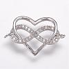 Brass Micro Pave Cubic Zirconia Links ZIRC-G095-43P-1