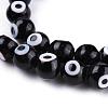 Handmade Evil Eye Lampwork Round Bead Strands LAMP-L055-10mm-08-2