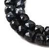Natural Black Sapphire Beads Strands G-G259-C02-4x4mm-4