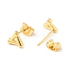 304 Stainless Steel Tiny Triangle Stud Earrings with 316 Stainless Steel Pins for Women EJEW-J043-07G-2