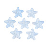 Transparent Spray Painted Glass Beads X-GLAA-N035-027-C02-1