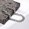 Tarnish Resistant Unisex 304 Stainless Steel Curb Chain/Twisted Chain Bracelets X-STAS-D0002-40P-1