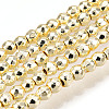 Electroplate Non-magnetic Synthetic Hematite Bead Strands G-Q465-12G-1