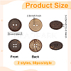 100Pcs 2 Styles Coconut Buttons BUTT-UN0001-36-3