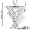 Brass Micro Pave Clear Cubic Zirconia Pendant Necklaces FS-WG7BC7F-14-1