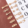 AHADERMAKER 24Pcs 6 Styles Chinese Style Flower Alloy Snap Lock Clasps FIND-GA0003-16-4