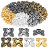 600Pcs 6 Colors Tibetan Style Alloy Bead Caps TIBEB-PA0001-07-1