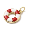 Brass Enamel Pendants KK-P338-23G-01-2