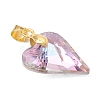 Electroplated Transparent Glass Pendants X-PALLOY-JF05156-01-4