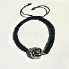 Rose Flower Alloy Link Bracelet CP7269-1-3
