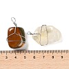 Natural Mixed Stone Copper Wire Wrapped Pendants G-G104-04-3